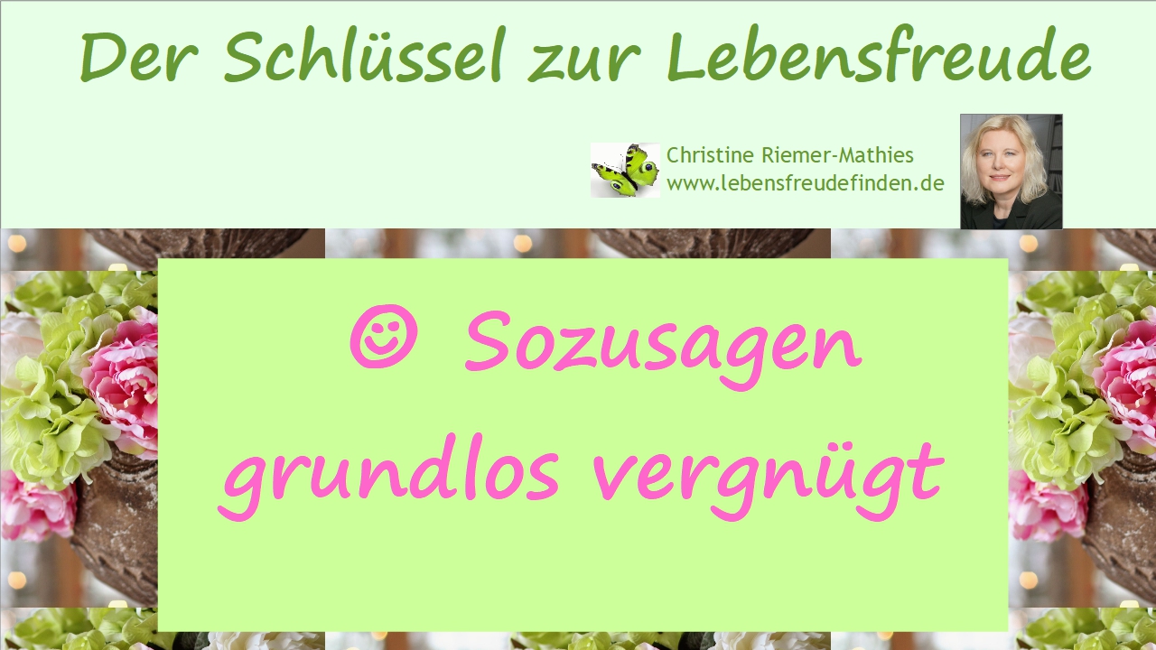 Sozusagen grundlos vergnügt - Video - Christine Riemer-Mathies